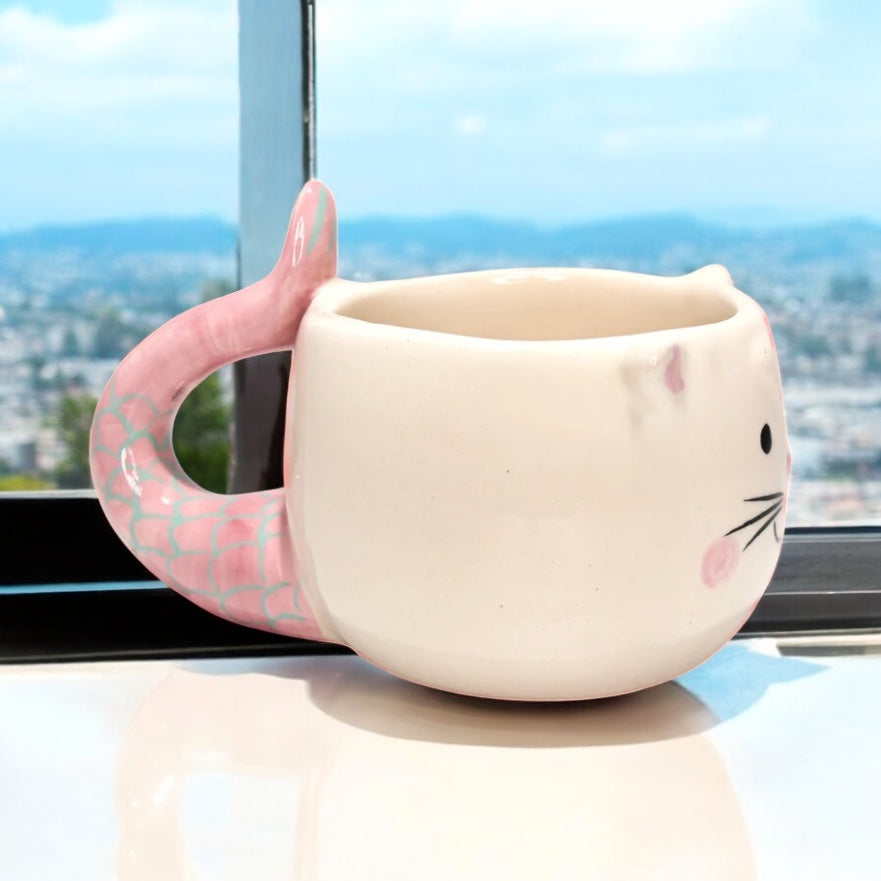 Taza sirena y gatito