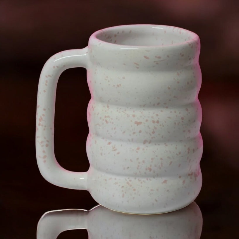 Taza alta jaspeada