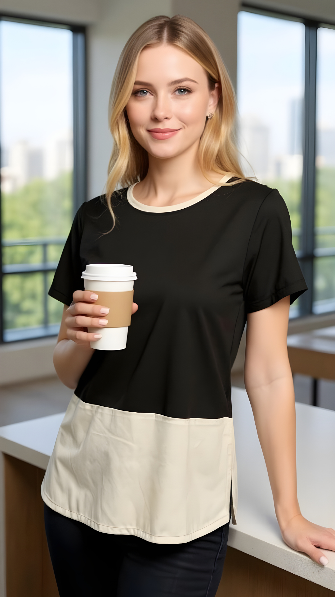 Blusa básica dos colores